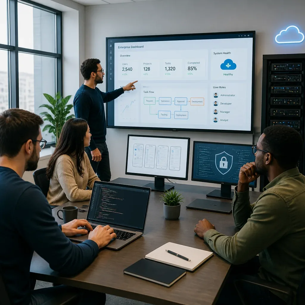 Custom enterprise software illustration